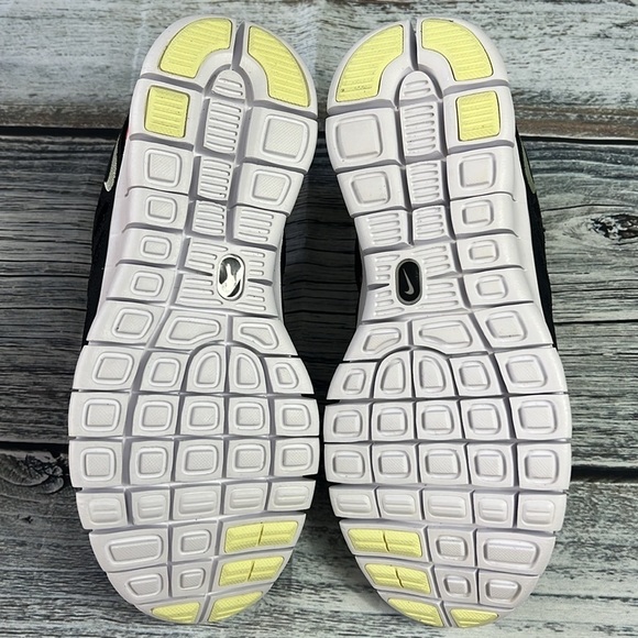 Women’s Nike Free Run 2 Black/Lime Ice-Magic Ember Noir/Glace Citr Vert Size 7.5 - Picture 5 of 9